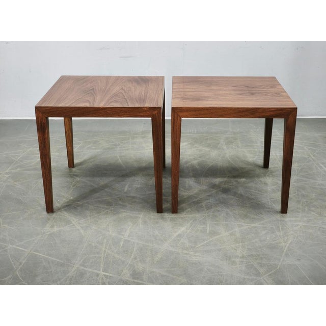 Wood Side Tables by Severin Hansen for Haslev Møbelfabrik, 1960s, Set of 2 For Sale - Image 7 of 11