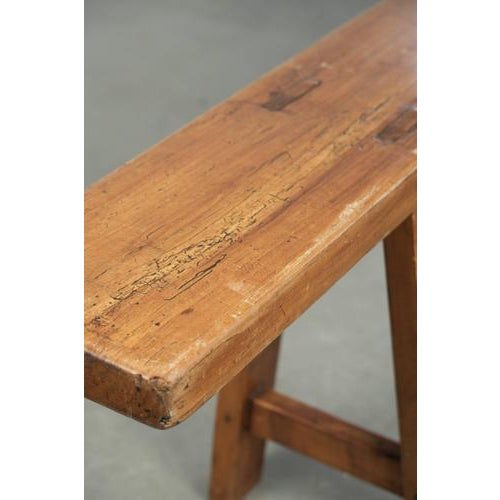 French Brocante Hall Bench For Sale - Image 10 of 16
