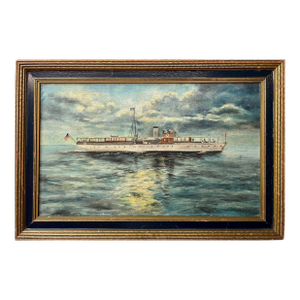 Portrait of Granddaddy's White-Hulled Steam Yacht (Before the '29 Crash)