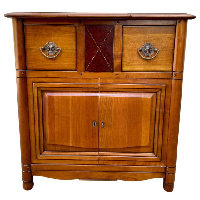 Beautiful small entryway sideboard with a small black marble top. Excellent condition. Dimensions: Height 94 cm, Width 91...