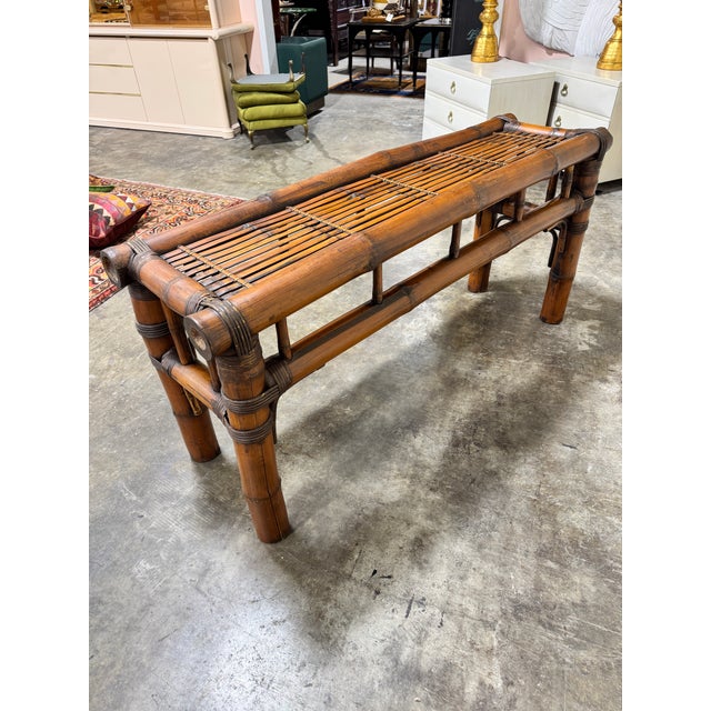 Oversized Elephant Bamboo Console For Sale - Image 4 of 9