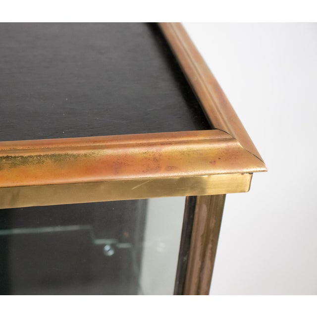 19th Century Napoleon III Black Lacquer and Brass Display Cabinet For Sale - Image 9 of 12