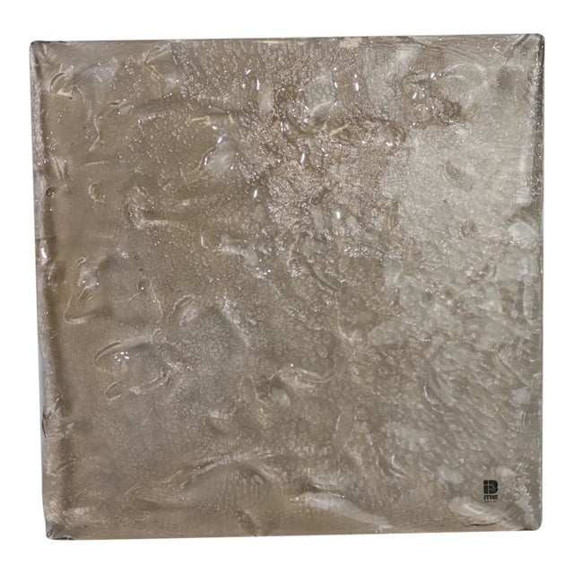 Mid-Century Murano Hand Cast Glass Panel For Sale