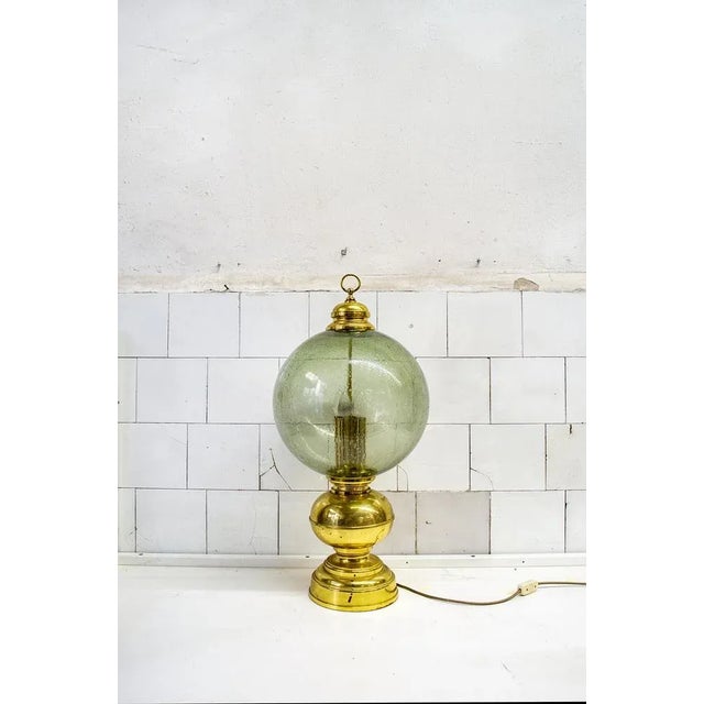 Table Lamp in Brass and Puffed Glass by Luigi Caccia Dominioni, 1960s For Sale - Image 9 of 9