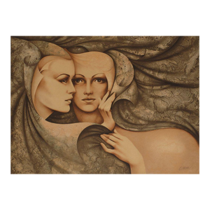 1983 Gérard Daran Les Deux Amies Lithograph