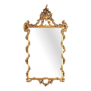 Early 20th Century Carved and Gilded Wood Mirror For Sale