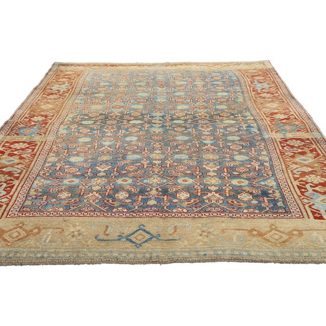 Rustic Antique Persian Bijar Rug, 04'07 X 07'04 For Sale - Image 3 of 10