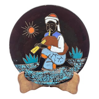 Ceramic Decorative Plate by H. Arfaoui, 1970s For Sale