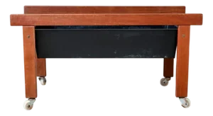 Scandinavian Teak Planter on Wheels, 1960s