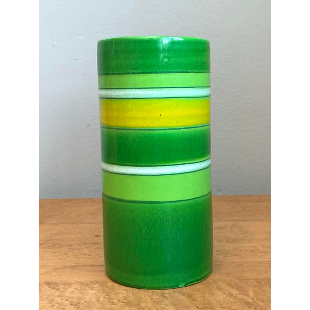 Vintage Italian MCM Rosenthal Netter Ceramic Vase For Sale - Image 9 of 12