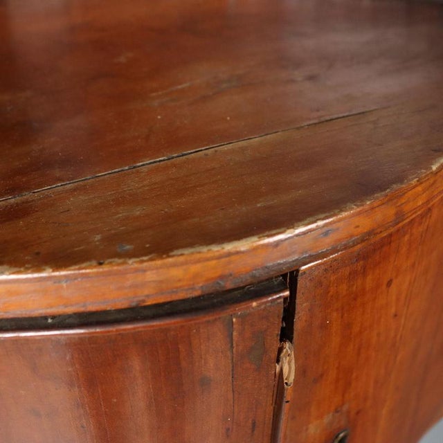 Wood 19th Century Hanging Walnut Corner Cabinet, Italy For Sale - Image 7 of 11
