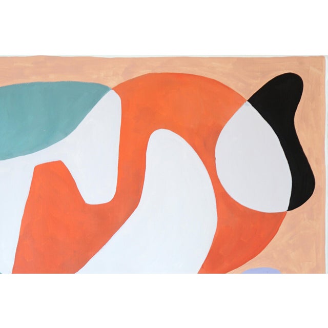 2020s 2026, Mid Century Modern Style Painting in Vivid Tones, For Sale - Image 5 of 8