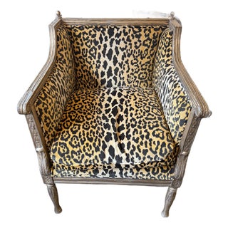 Mid 19th Century Fabulous French Chair With Painted Canvas Exterior For Sale