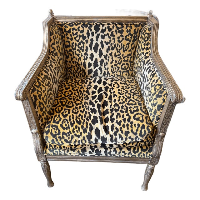 Mid 19th Century Fabulous French Chair With Painted Canvas Exterior For Sale