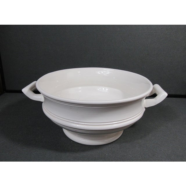 Ceramic Antique Williams-Sonoma White Italian Large Soup Tureen, 130 Oz For Sale - Image 7 of 11