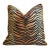 Hollywood Regency Luxurious Designer Tiger Cat Ombré Velvet Feather/Down Pillow24” Square For Sale - Image 3 of 5