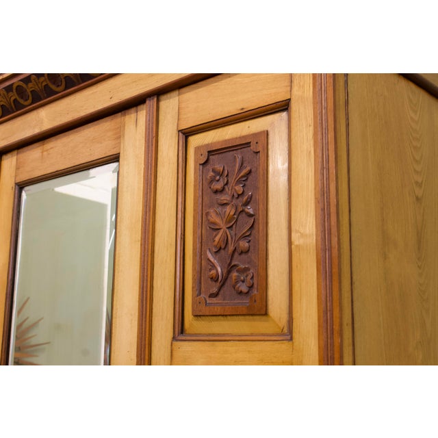 Antique Edwardian Ash Wardrobe, 1900s For Sale - Image 8 of 12