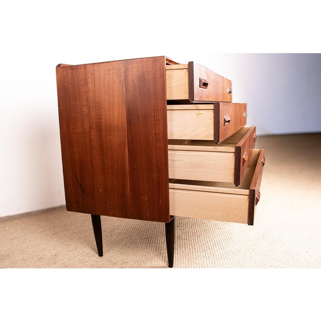 Wood Danish Teak Chest of Drawers by Borge Mogensen for Søborg Mobelfabrik, 1960s For Sale - Image 7 of 18