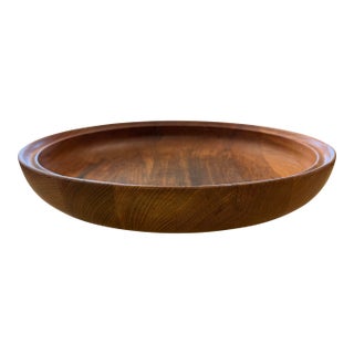 Large 1960’s Henning Koppel Teak Bowl for Georg Jensen For Sale