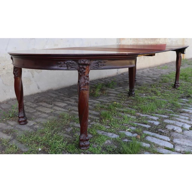 Art Nouveau Round Banquet Dining Table After Majorelle For Sale - Image 10 of 13