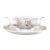 1910s Heinrich & Co. Smooth Rim Gravy Boat With Attached Underplate in Hc441 For Sale