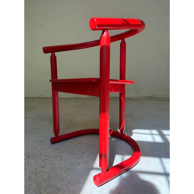 Red Armchair by Allmilmö, 1980s For Sale - Image 4 of 11