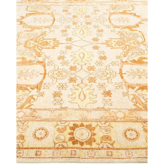 Solo Rugs Vintage Traditional Hand Knotted Wool Area Rug, Sand - 6'2" X 9'2" For Sale - Image 4 of 9