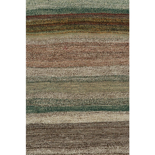 1950s Vintage Persian Kilim in Polychromatic Striae by Rug & Kilim For Sale In New York - Image 6 of 8