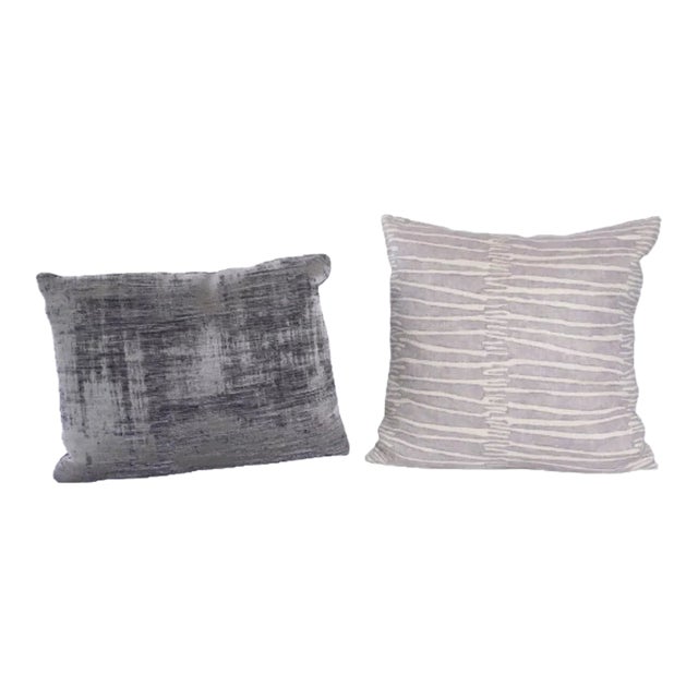 Contemporary Custom Decorative Pillows, Set of 2 For Sale