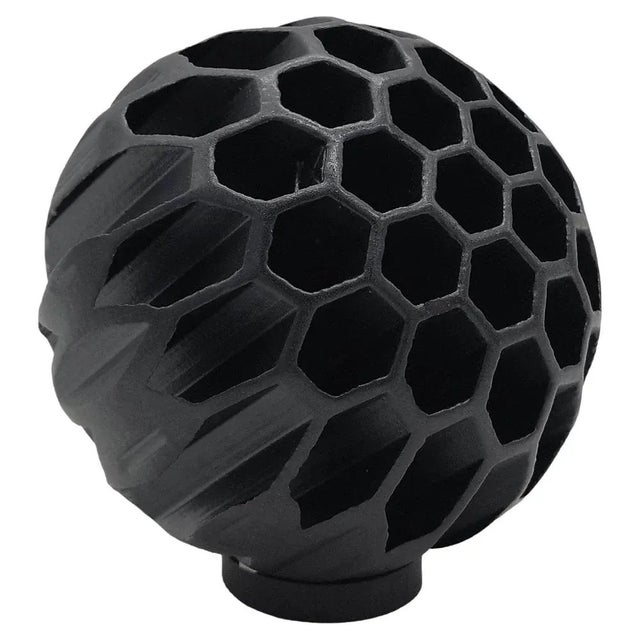 Anthracite Ceramic Sphere Sculpture by Alessio Tasca, Italy, 1960s For Sale - Image 10 of 10