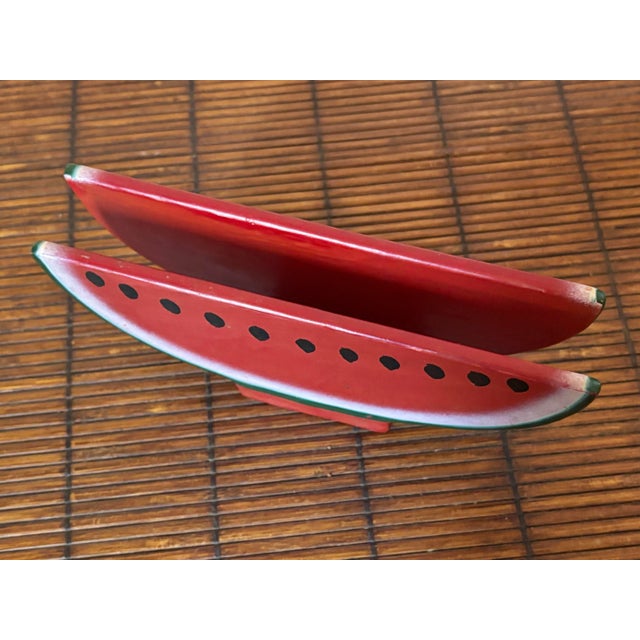 Late 20th Century Folk Art Watermelon Napkin or Letter Holder For Sale - Image 4 of 6