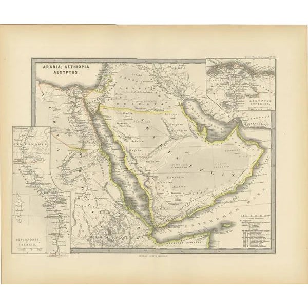 Ancient Realms of Northeast Africa, Arabia, Ethiopia, and Egypt by Aeg, 1880 For Sale