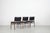 Black Wooden Chairs with Leatherette Upholstery, Italy, 1960s, Set of 3 For Sale - Image 8 of 18