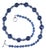 Ajd 25 Inch Chatoyant Blue Kyanite Necklace With Silvery Accents For Sale