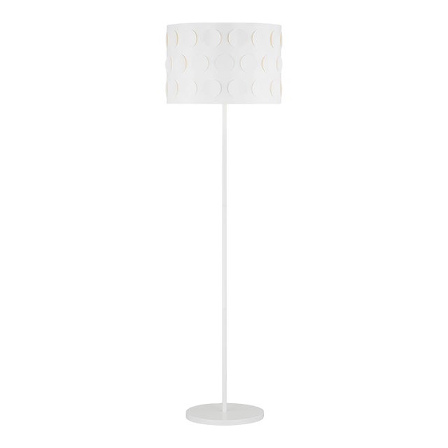 Kate Spade by Visual Comfort Studio Dottie Floor Lamp, Matte White For Sale