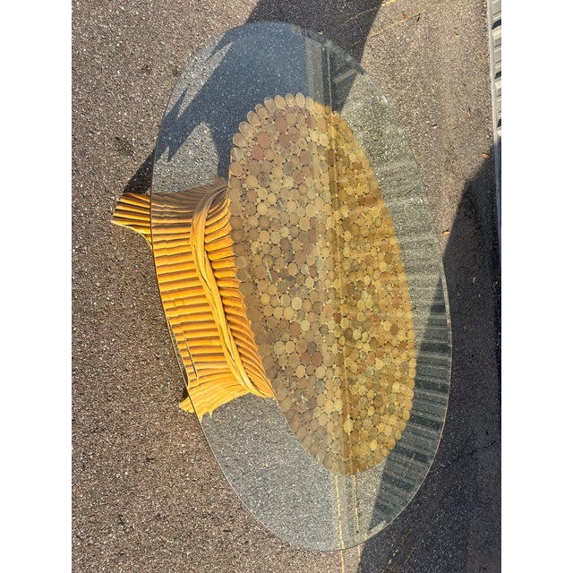 Live out your 80s jungle fantasies or boho chic suave with this McGuire style sheaf of wheat dining table. Blends with so...