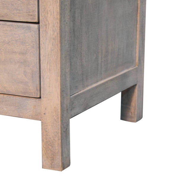 Gray Acid Wash Open Slot Bedside Table For Sale - Image 8 of 8