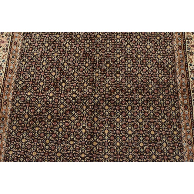 2000 - 2009 Fine Mood Rug 5’6” X 7’8” Blue Wool Vintage Hand-Knotted Carpet For Sale - Image 5 of 13