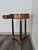Traditional Petite French Empire Style Walnut Side Table With Ebonized Columns For Sale - Image 3 of 13