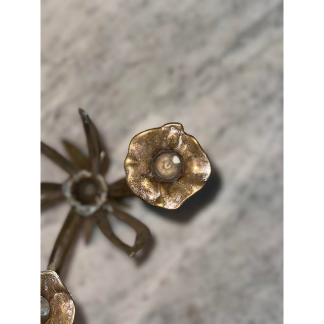 Mid-Century Modern Art Nouveau Brass Candlestick, 1890s For Sale - Image 3 of 10