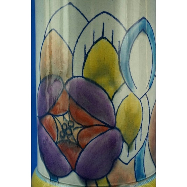 Large Futurist Ceramic Vase with Airbrushed Still Life Decoration by Dante Baldelli, Italy, 1920s For Sale - Image 18 of 18