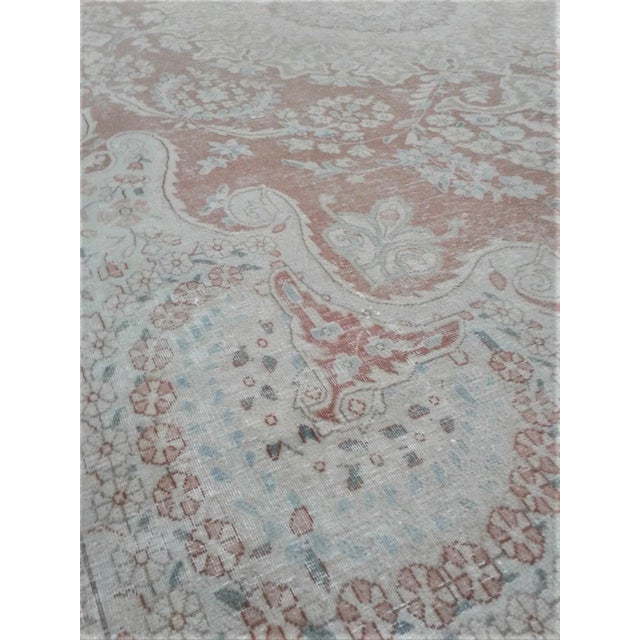 1940s Vintage Hand-Knotted Kirman Rug - 7′7″ × 12′10″ For Sale - Image 4 of 5