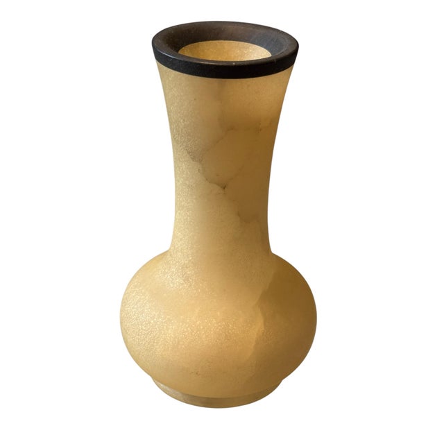 Mid Century Italian Golden Alabaster Box and Vase Set For Sale - Image 12 of 18