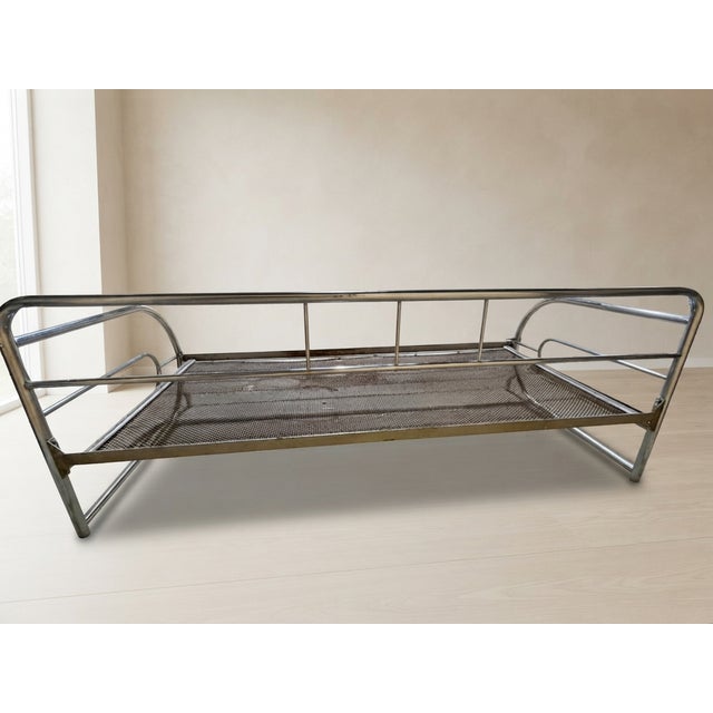 Mid-Century Modern Vintage Chrome Tubular Steel Daybed Frame, Czechoslovakia, 1970 For Sale - Image 3 of 13