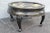 1940s 1940s Black Lacquered Asian Chinoiserie Coffee Table With Stone Detail For Sale - Image 5 of 12