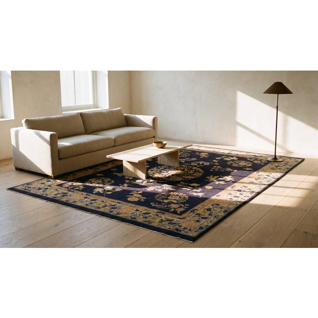 Antique Chinese Art Deco Rug 9' 7'' x 13' 0'' For Sale - Image 13 of 15