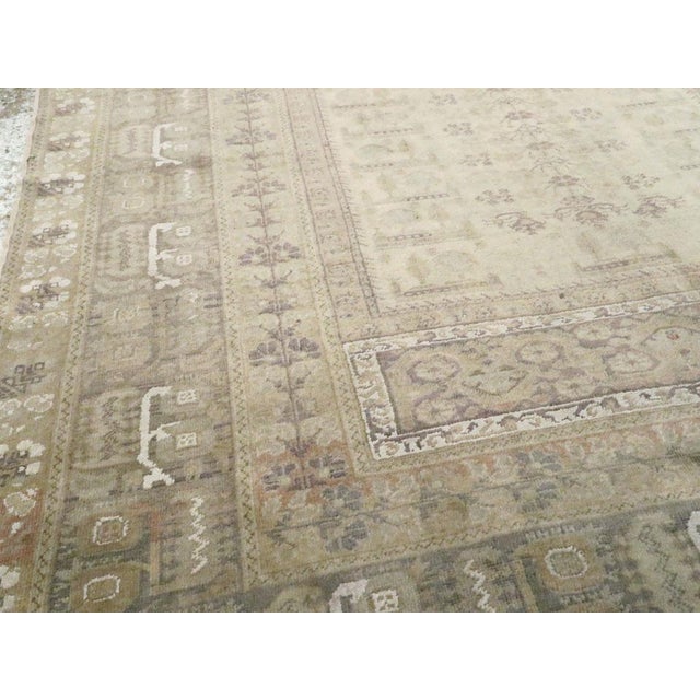 Rustic Galerie Shabab Collection Mid-20th Century Handmade Turkish Kayseri Accent Rug For Sale - Image 3 of 6