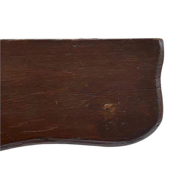 1930s Vintage Dark Walnut Wall Mounted Shelf For Sale In Washington DC - Image 6 of 13