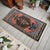 Authentic coral-rose and teal-blue accent mat featuring timeless Anatolian motifs — perfect for entryways, bathrooms, or...