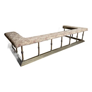 Early 20th Century Brass Fireplace Fender Seating For Sale